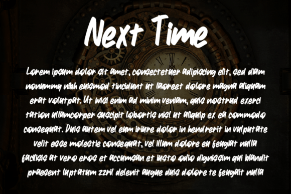 Next Time Font PNG with transparent background - Preview 2