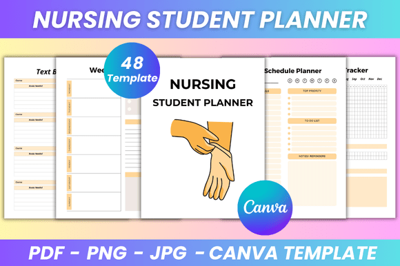 Nursing Student Planner Canva Kdp