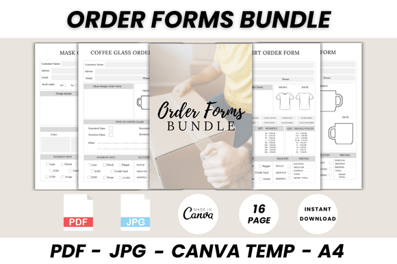 Order Forms Bundle Canva Template