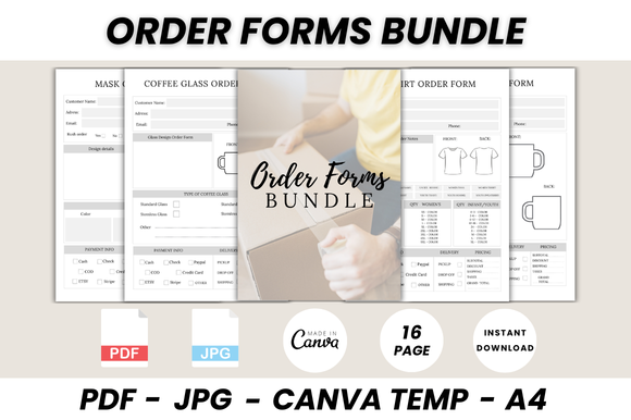 Order Forms Bundle Canva Template