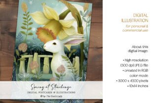 Spring at Stonehenge Postcard Set Graphic by daphnepopuliers · Creative ...