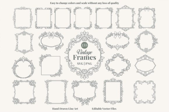 Vintage Ornamental Frame Bundle
