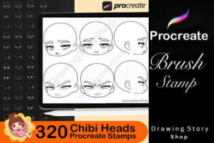 320 Procreate Chibi Boy Head Stamps Graphic by DrawingStoryShop ...