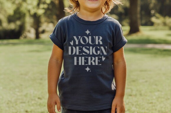 3321 Toddler Flatlay T-Shirt Mock-up Grafik Produktmodelle (Mockups) Von MocksStudio