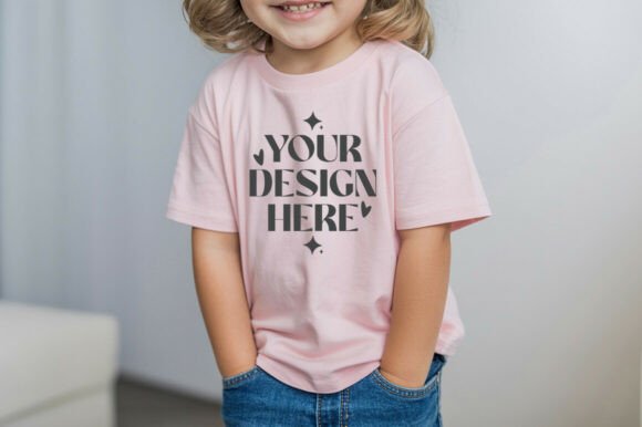 3321 Toddler Flatlay T-Shirt Mock-up Grafik Mockups für Verpackungen Von MocksStudio