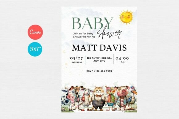 Baby Shower Welcome Sign & Invitation
