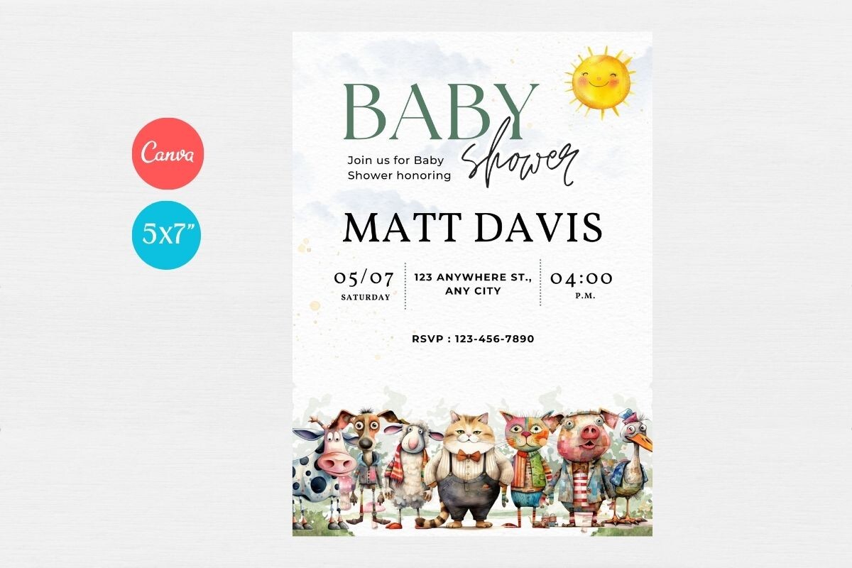 Baby Shower Welcome Sign & Invitation