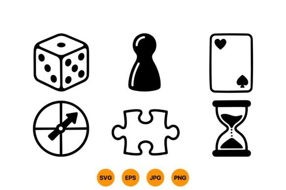 Classic Game Icon Clipart Set