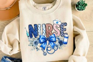Coquette Bow Floral Nurse PNG Graphic by RR Printive Studio · Creative ...