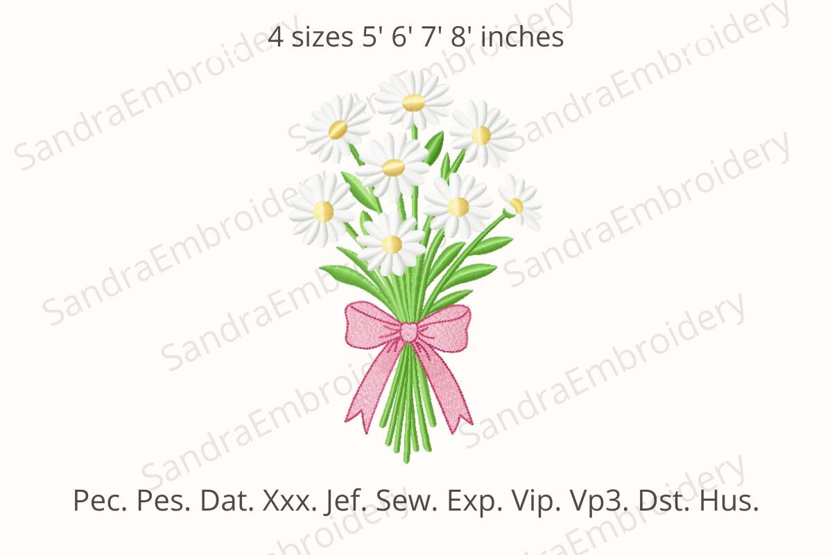 Daisy Flower Embroidery