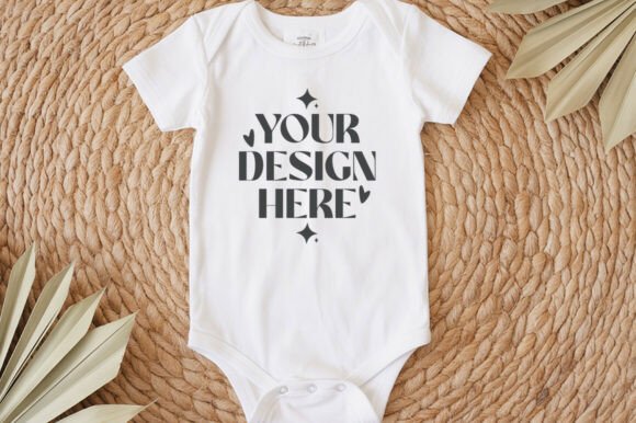 Easter Baby Bodysuit Mockup