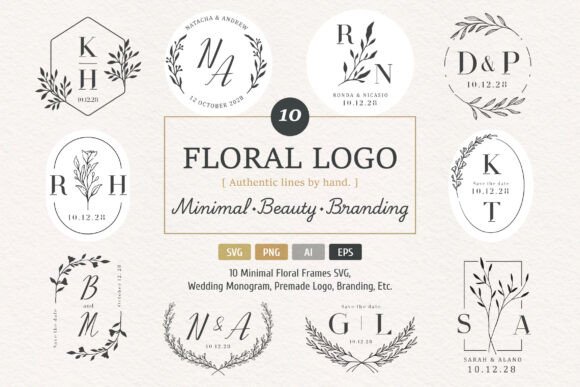 Minimal Floral Editable Logo Graphic Logos By INNNI