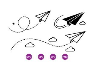 Minimal Paper Plane Vector Art Graphic by DesignVectx · Creative Fabrica
