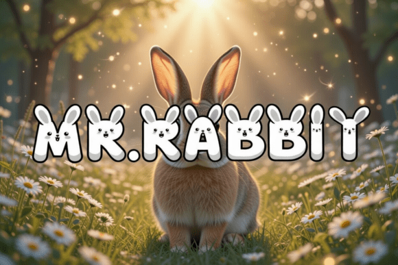 Mr. Rabbit Font PNG with transparent background - Preview 1