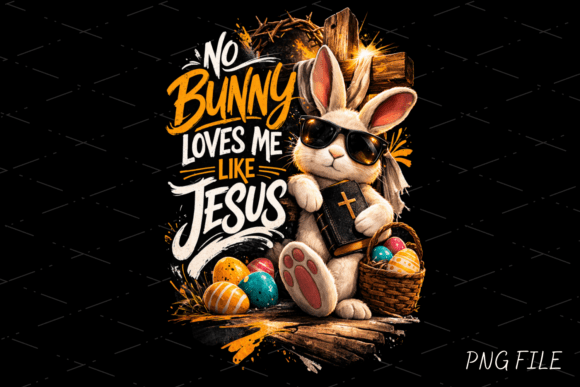 No Bunny Loves Me Like Jesus PNG