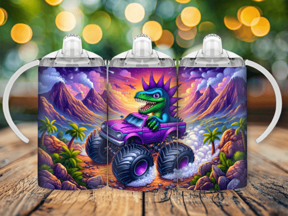 Punk Dino Monster Sippy Cup Kids Tumbler