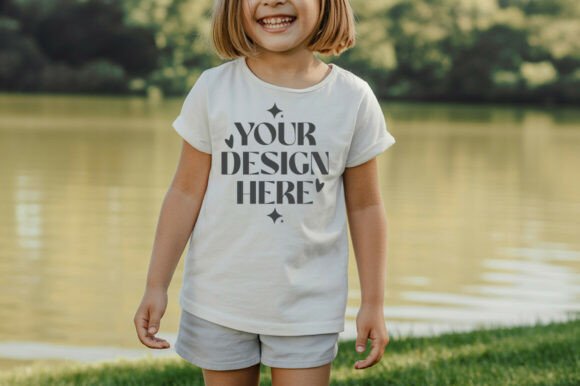 RS 3321 Kids T-Shirt Mockup Grafik Mockups für Verpackungen Von MocksStudio
