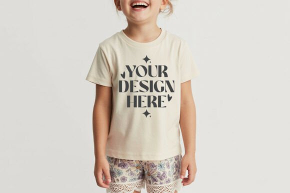 RS 3321 Kids T-Shirt Mockup Gráfico Mockups de Productos Por MocksStudio
