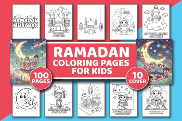 Ramadan Coloring Pages for Kids Book