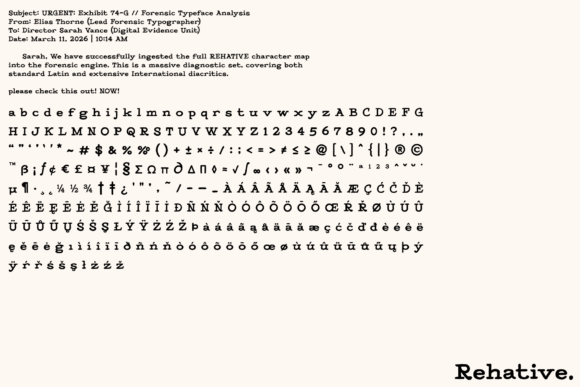 Rehative Font PNG with transparent background - Preview 1