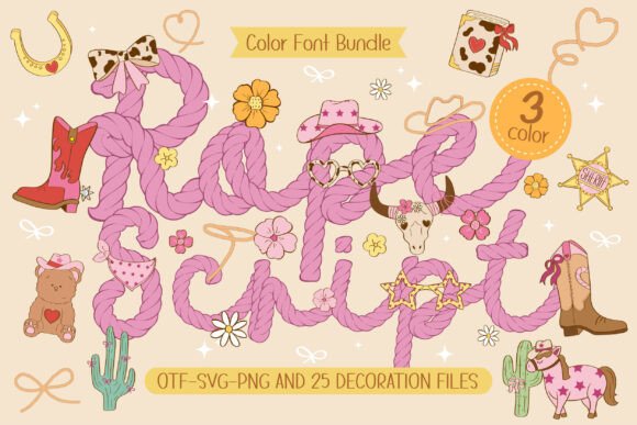 Rope Script Color Fonts Font By Issie_Studio