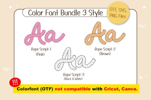Rope Script Font PNG with transparent background - Preview 1