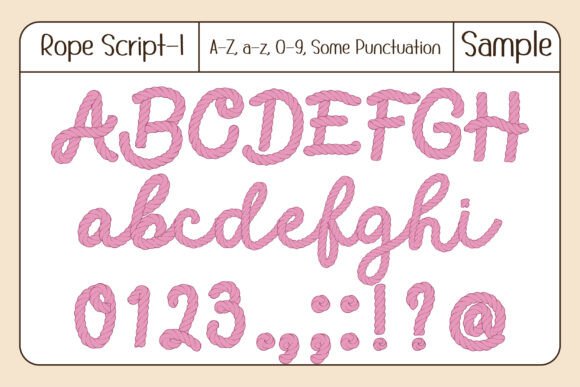 Rope Script Font PNG with transparent background - Preview 2