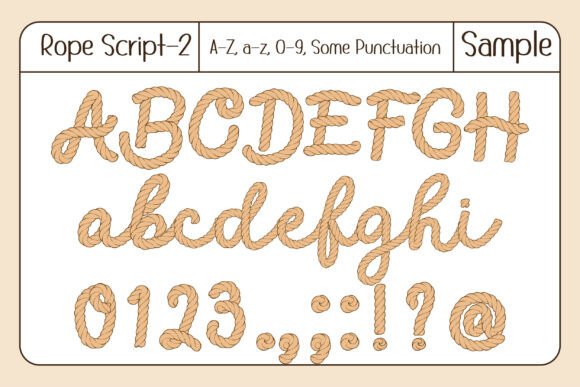 Rope Script Font PNG with transparent background - Preview 3