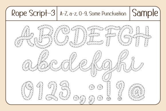 Rope Script Font PNG with transparent background - Preview 4