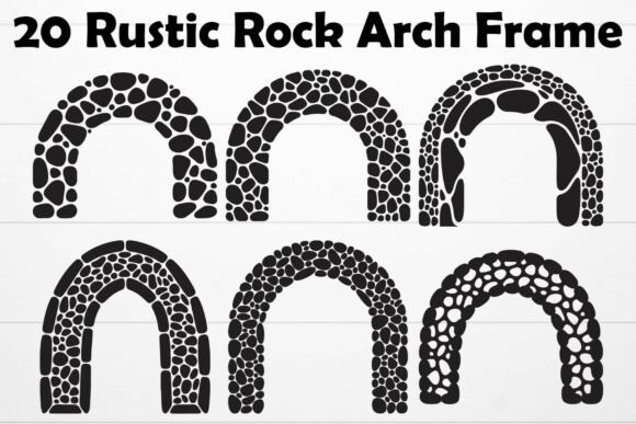 Rustic Rock Arch Frame Gráfico Artesanato Por RVECT