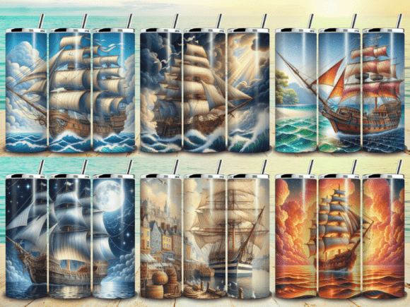 Sailing Ships Tumbler Wrap Bundle