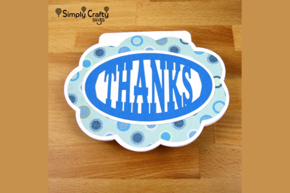 Scallop Thanks Card SVG