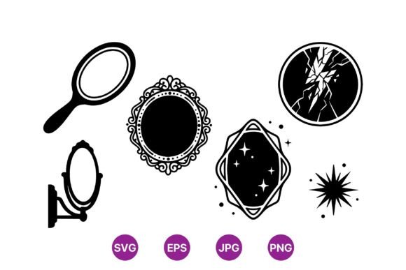 Vintage Mirror Silhouette Images