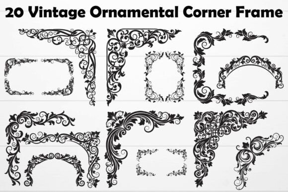 Vintage Ornamental Corner Frame