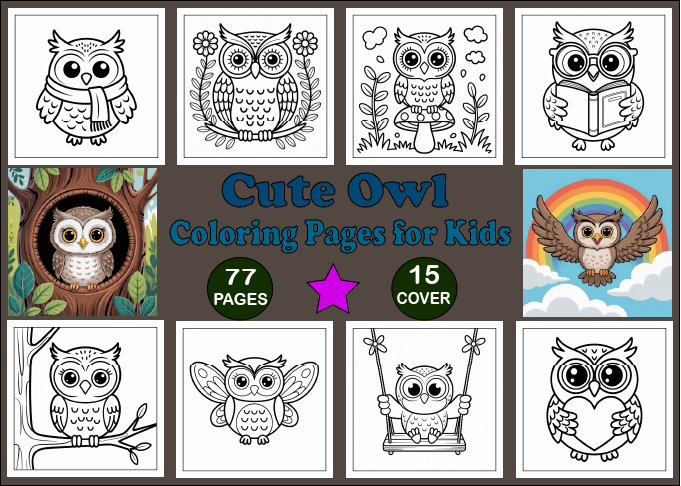 77 Cute Owl Coloring Pages for Kids