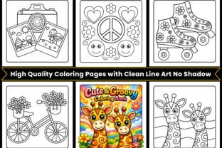 Bold Easy Cute & Groovy Coloring Book Graphic by MH Design Nest ...