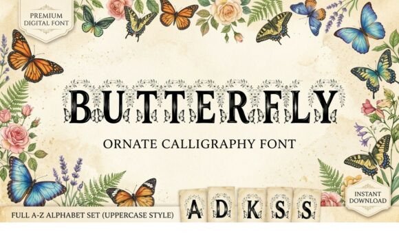 Butterfly Font - Preview 1
