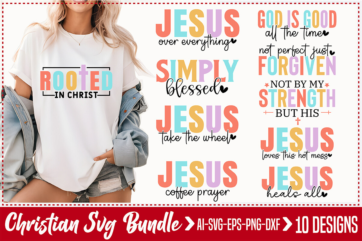 Christian Svg Bundle Graphic by TeeKing124 · Creative Fabrica