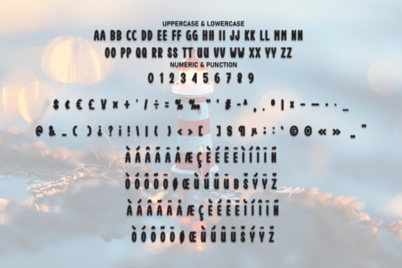 Christmas Lighthouse Font PNG with transparent background - Preview 6