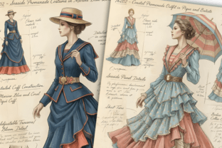Ephemera Summer Fashion Junk Journal PNG Graphic by Markicha Art ...