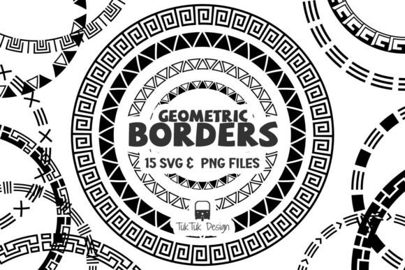 Geometric Circle Border Frame SVG PNG Graphic by TukTuk Design ...