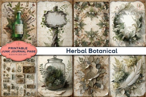Herbal Botanical Printable Junk Journals