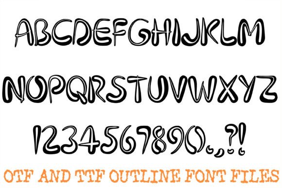 Nouveau Deco Outline Font PNG with transparent background - Preview 1
