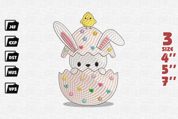 Peeking Bunny Embroidery Pattern
