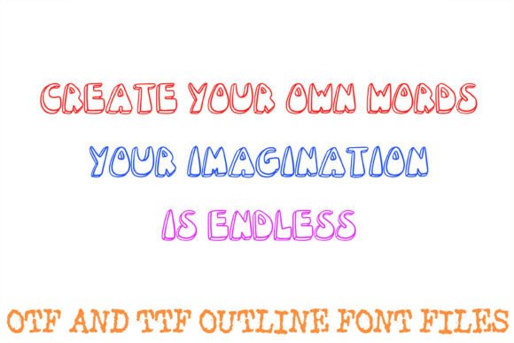 Retro 3d Comic Font PNG with transparent background - Preview 2