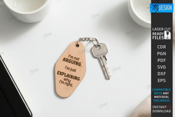 Sarcastic Keychain Laser Cut | Hotel Key Laser Cutting By flydesignsvg