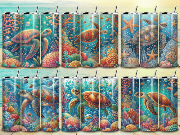 Sea Turtle Coral Reefs Tumbler Bundle