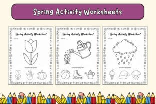 Spring Activity Worksheets for Kids Graphic by TheStudyKits · Creative ...