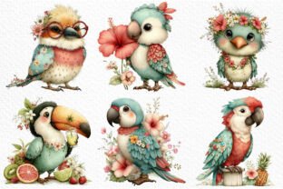 Summer Tropical Birds Clipart PNG Graphic by CraftNest · Creative Fabrica