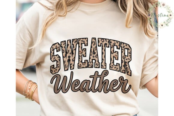 Sweater Weather Leopard Print PNG Graphic Illustrations By Nastine